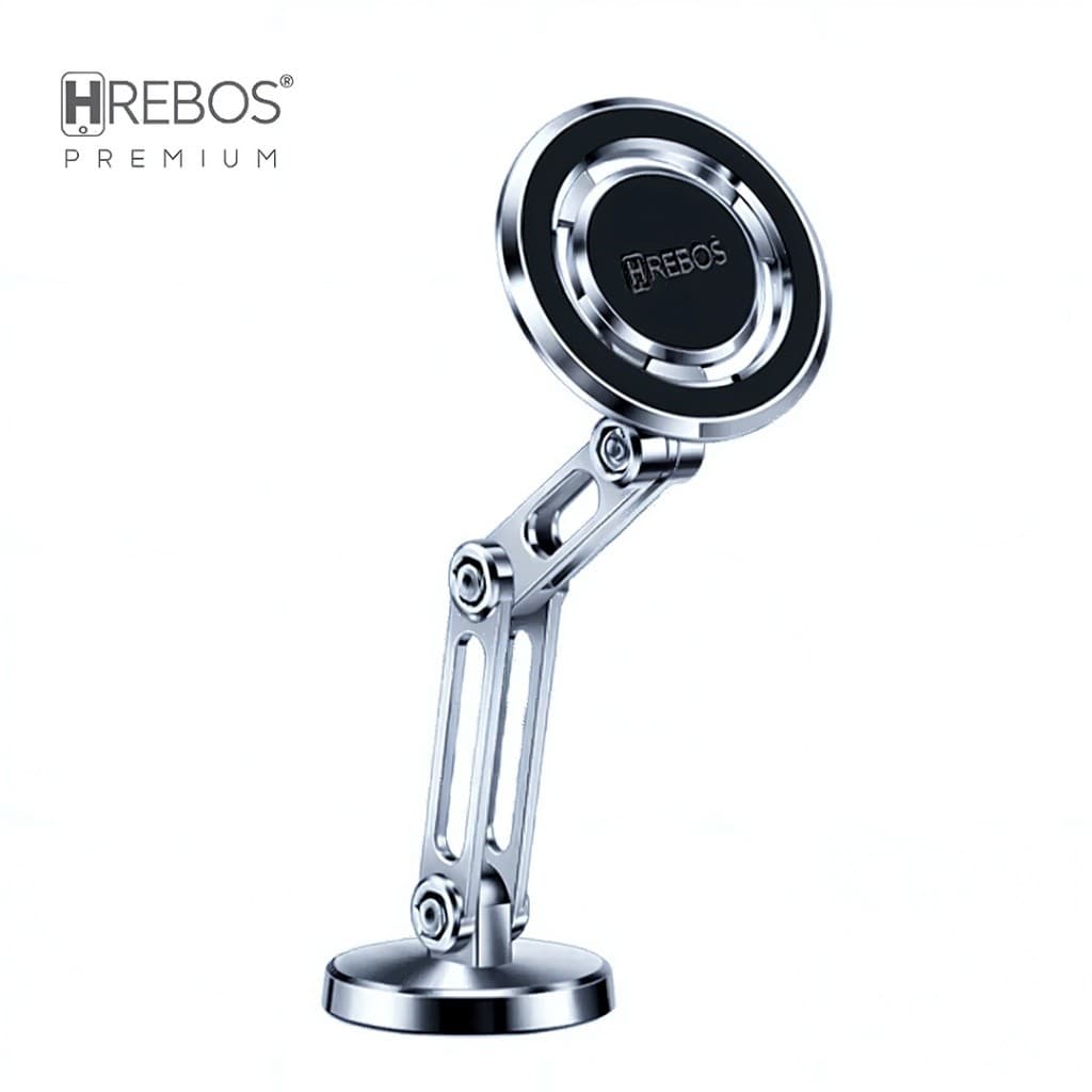 HREBOS Premium | Suporte Veicular Articulate Pro Alumínio / Magnético