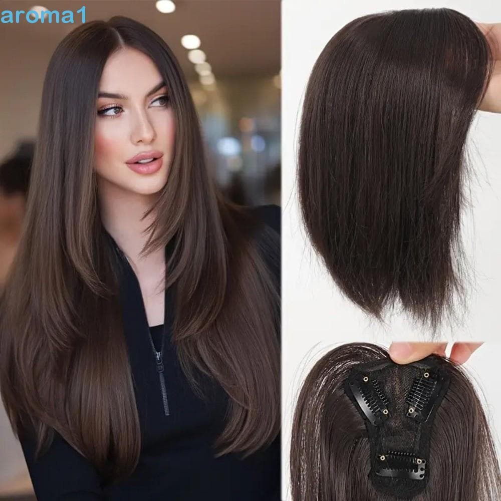Peruca com Franja AROMA1, Peruca de Cabelo Sintético com Franja UYQ8
