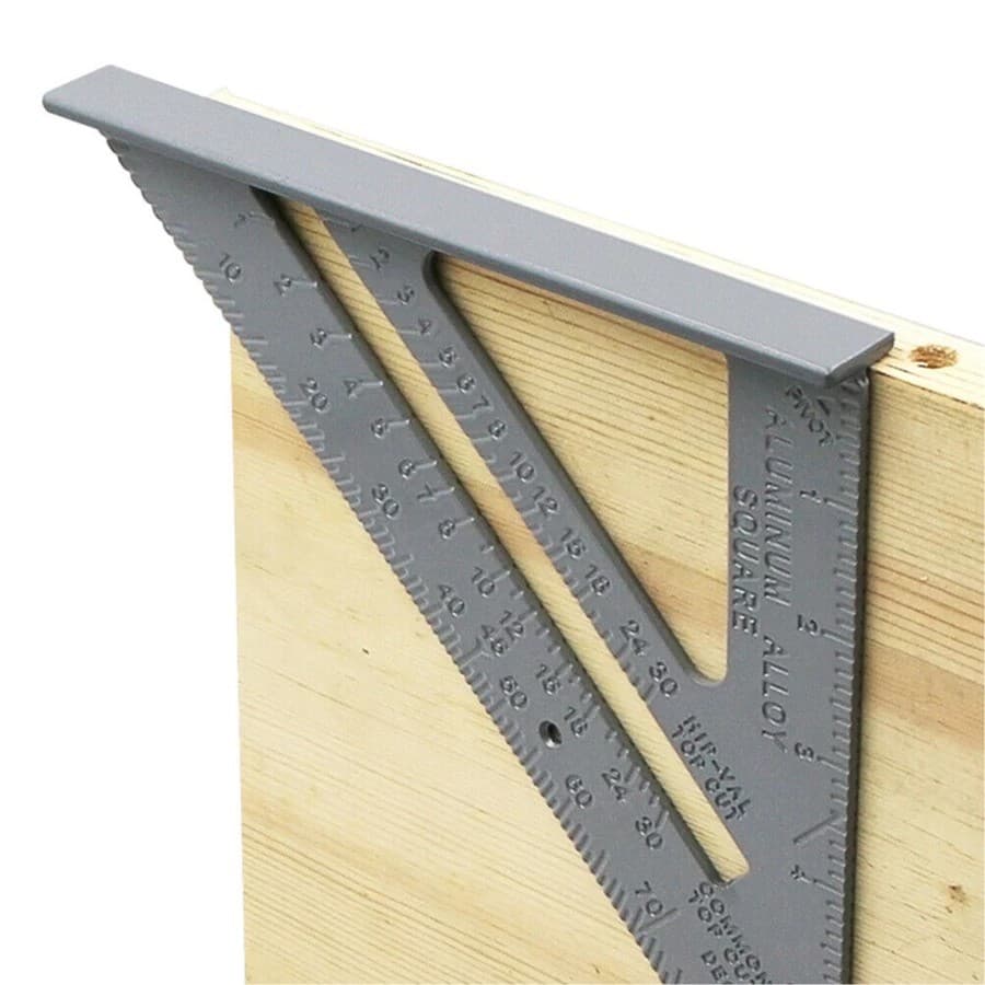 Esquadro Profissional Triangular 7 Polegadas 90 Graus De Alumínio Marcenaria Ferramenta De Medição