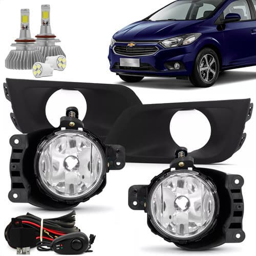 Kit Farol De Milha Neblina Joy Black Plus 2020 2021 22 + Led