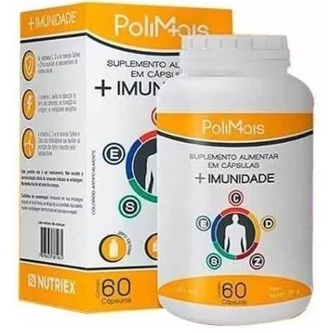 Polimais + Imunidade Vitaminas Cdzse C- 60 Cápsulas