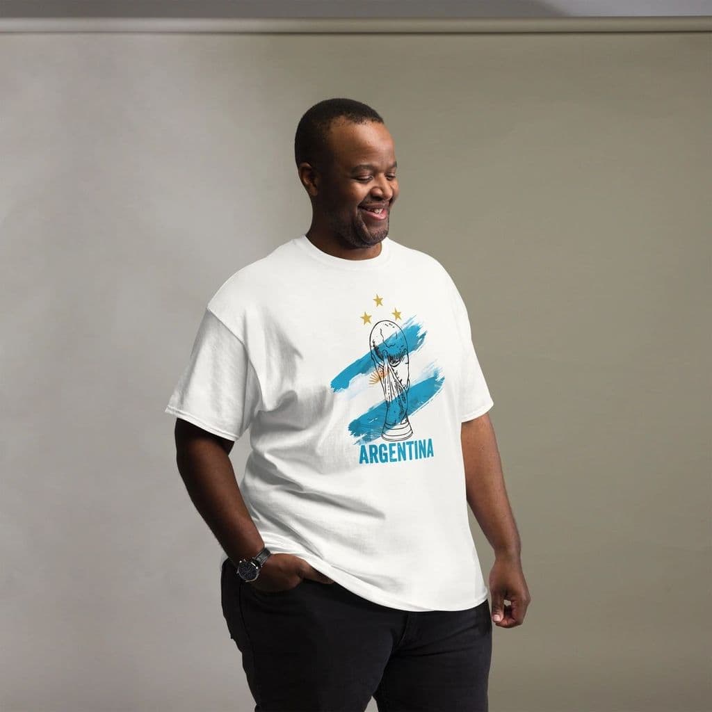 Camisa Masculina Plus Size Argentina Copa do Mundo