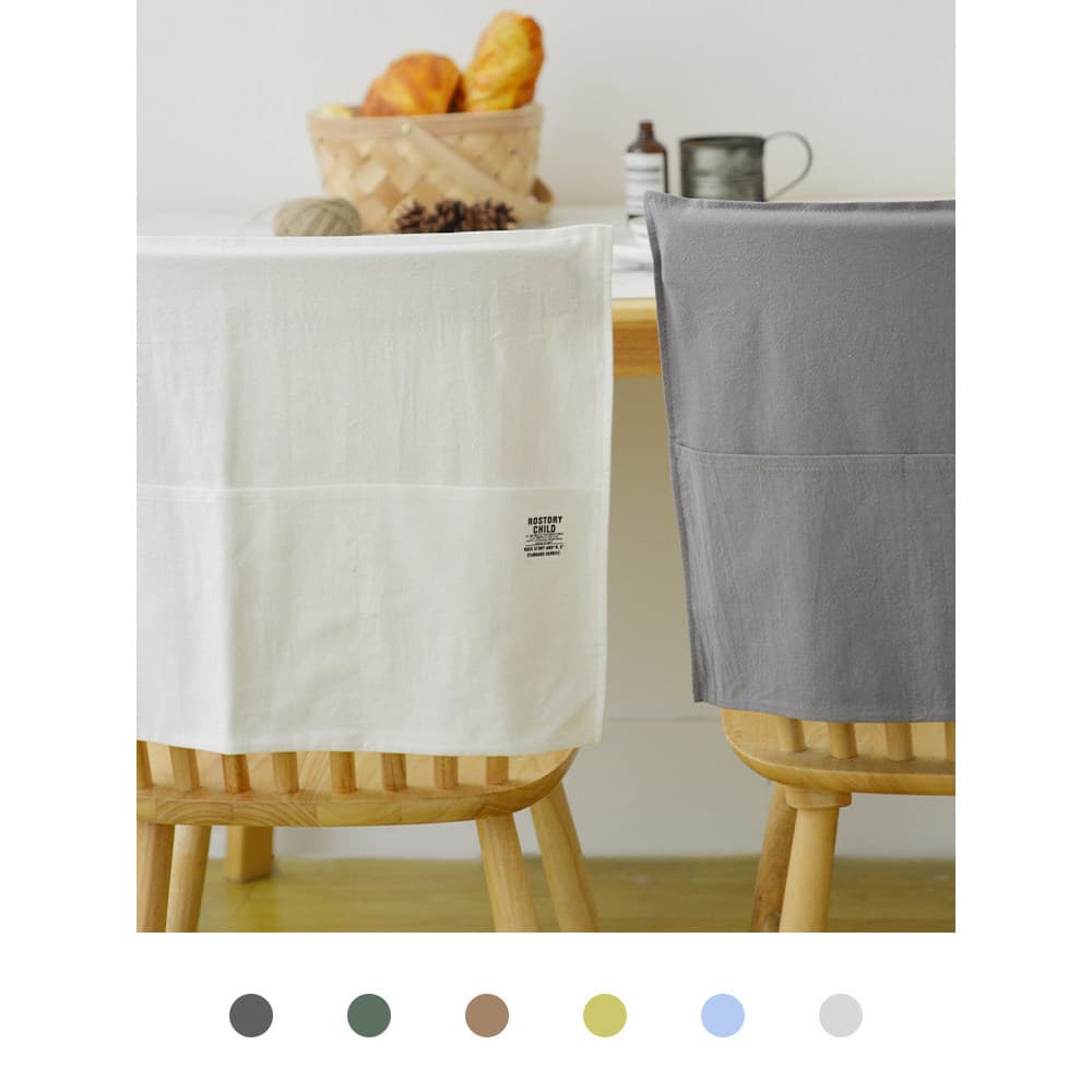 Capa para cadeira de algodão puro estilo japonês Capa Universal simples para cadeira Capa para cadeira de jantar para es