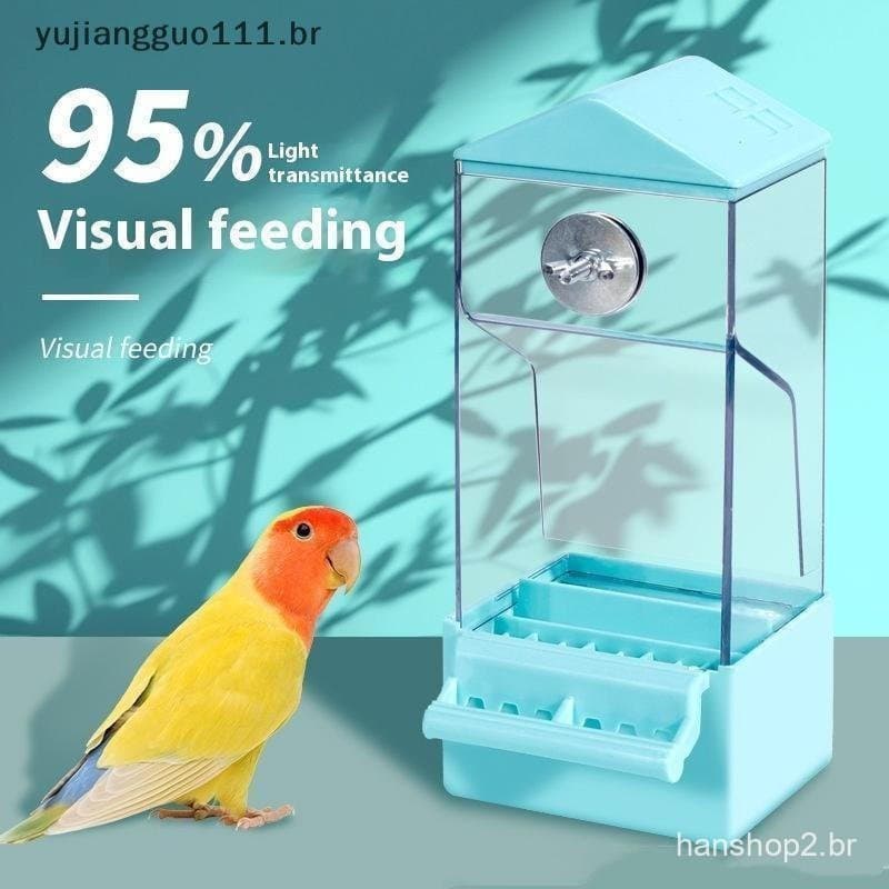 # Novo Alimentador Automático De Papagaio Para Animais De Estimação De Grande Capacidade Gaiola Pássaros Caixa De Comida
