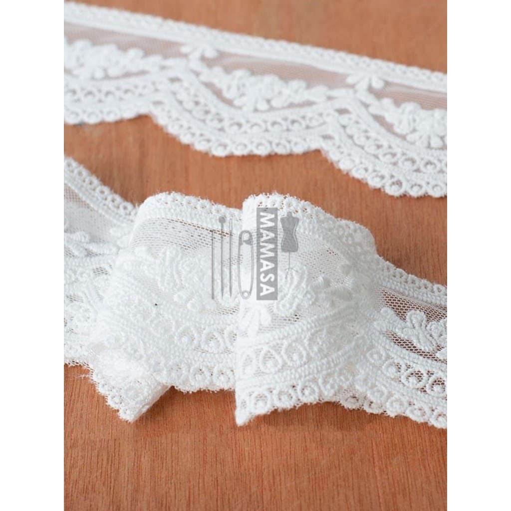 Alta qualidade 5.5cm borda reta malha renda bordado renda DIY roupas artesanais decote manguito saia tecido