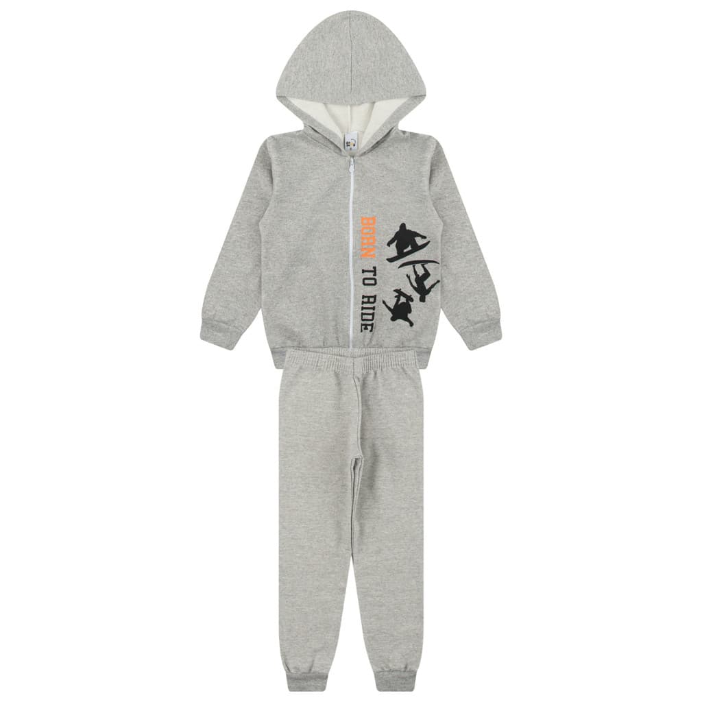 Conjunto Infantil Masculino Jaqueta Born To Ride