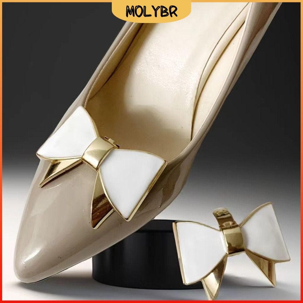 Fivela De Charme MOLYBR , Clipes De Sapato Removíveis De Metal , Joias De Amuletos De Laço Da Moda Para Casamento