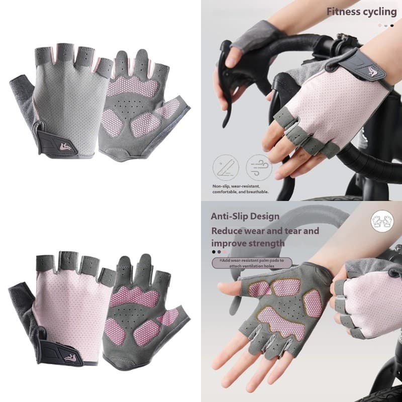 Estone 2 Peças Luvas De Ciclismo Respiráveis Tecido Protetor Solar Melhora O Amortecimento Da Palma Para Vários Climas D