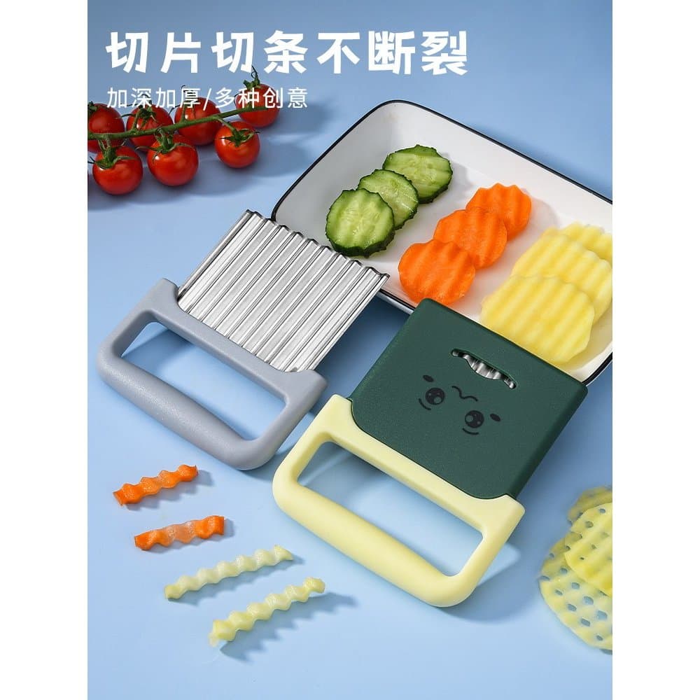 Faca de batata com dente de lobo, faca ondulada de aço inoxidável 304, multifuncional, cozinha doméstica, corte de veget