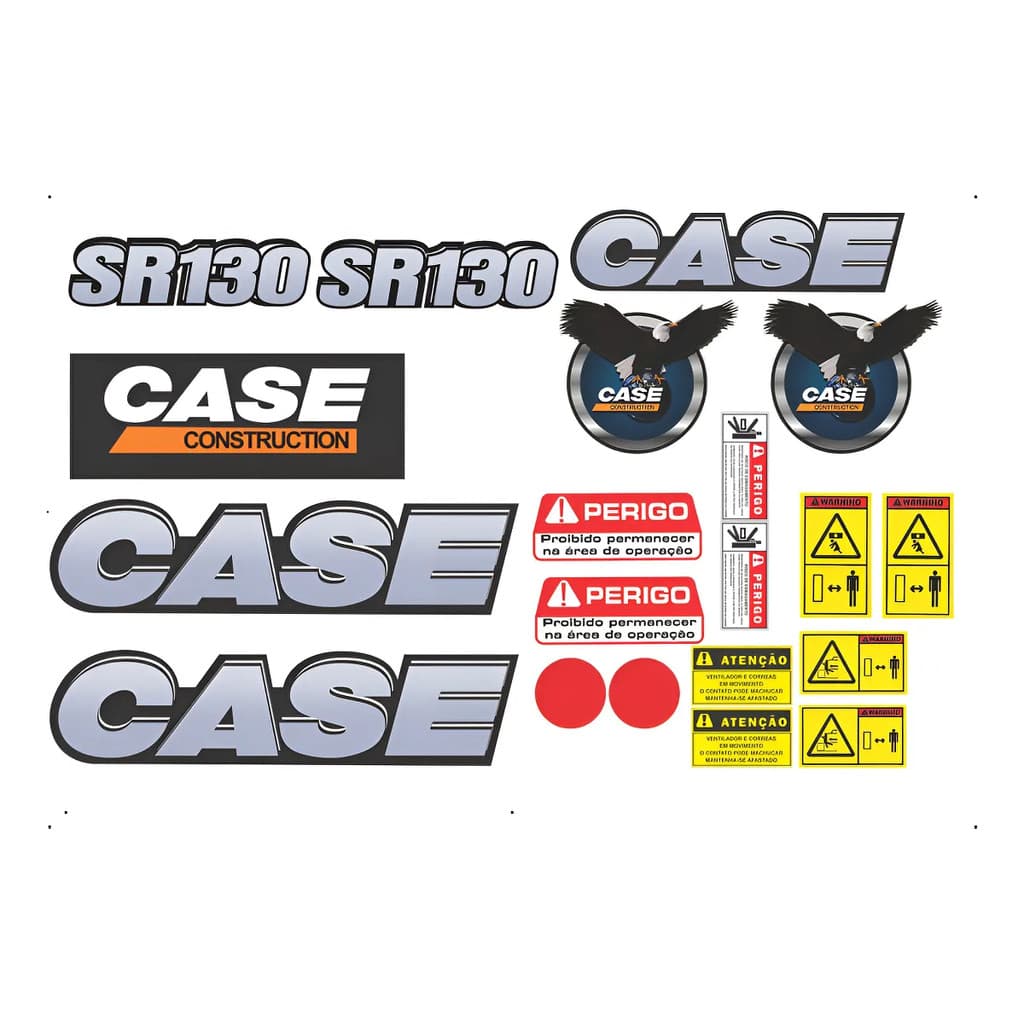 Kit Adesivos Compatível Mini Carregadeira Case Sr130