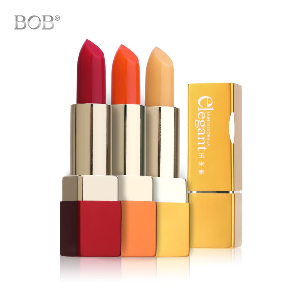 BOB Red Caroteno Tomate Batom Termocrômico Lip Care Hidratante Hidratante
