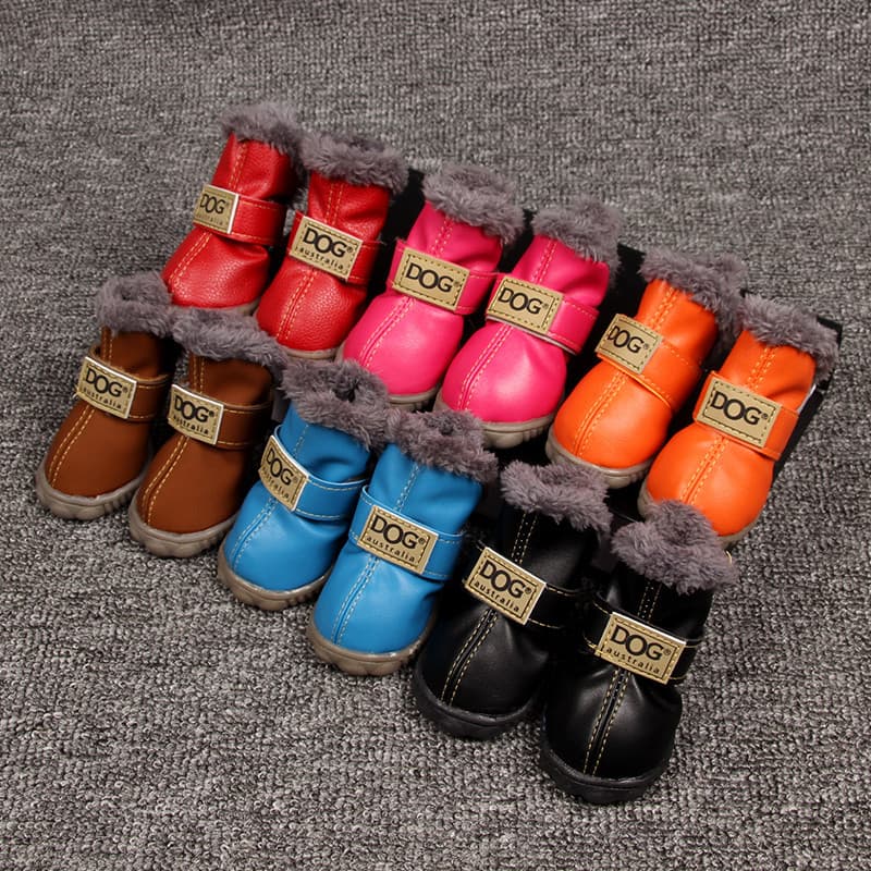 Filhote de cachorro sapatos de pelúcia botas Poodle sapatos de algodão quente Bichon sapato capa pé Anti-deslizamento à