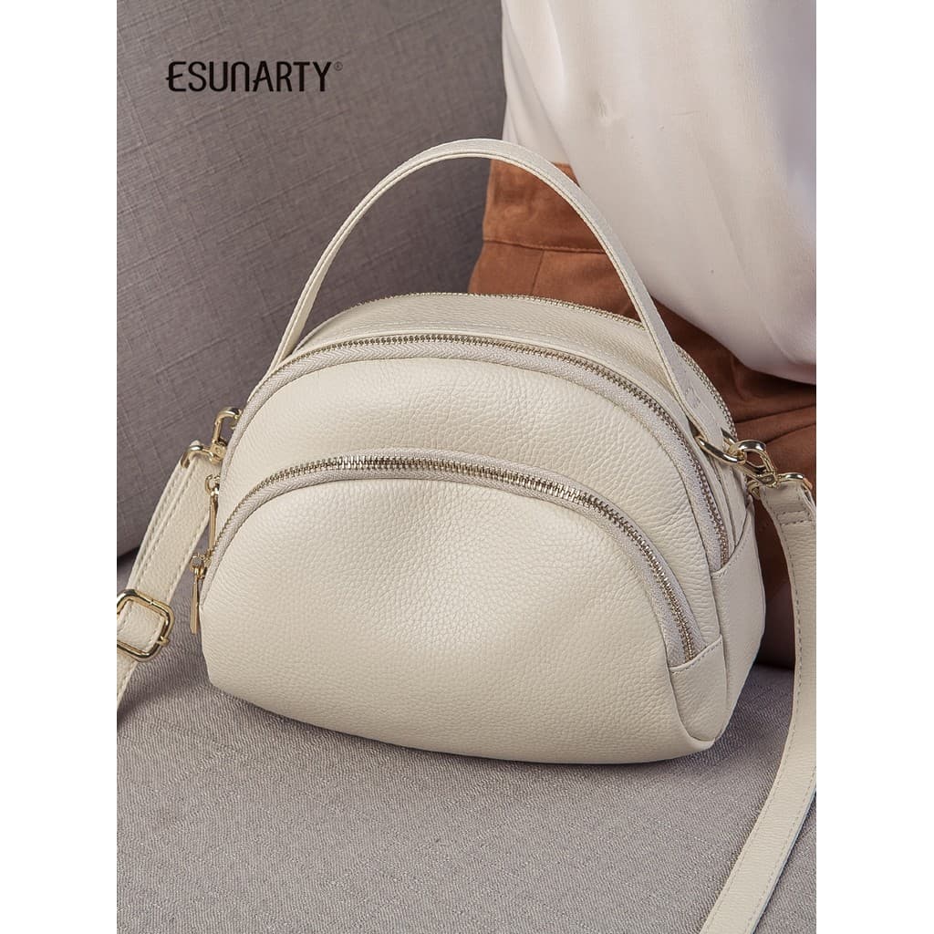 Bolsa feminina 2026 novo estilo na moda High-End moda couro genuíno Multi-compartimento Cross-corpo pequeno saco feminin