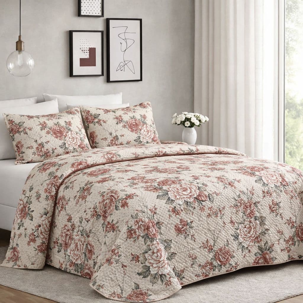 Kit Colcha Cobre Leito Estampado, Double Soft, Dupla Face, 3 peças, Matelado  - (Casal, Queen ou King)