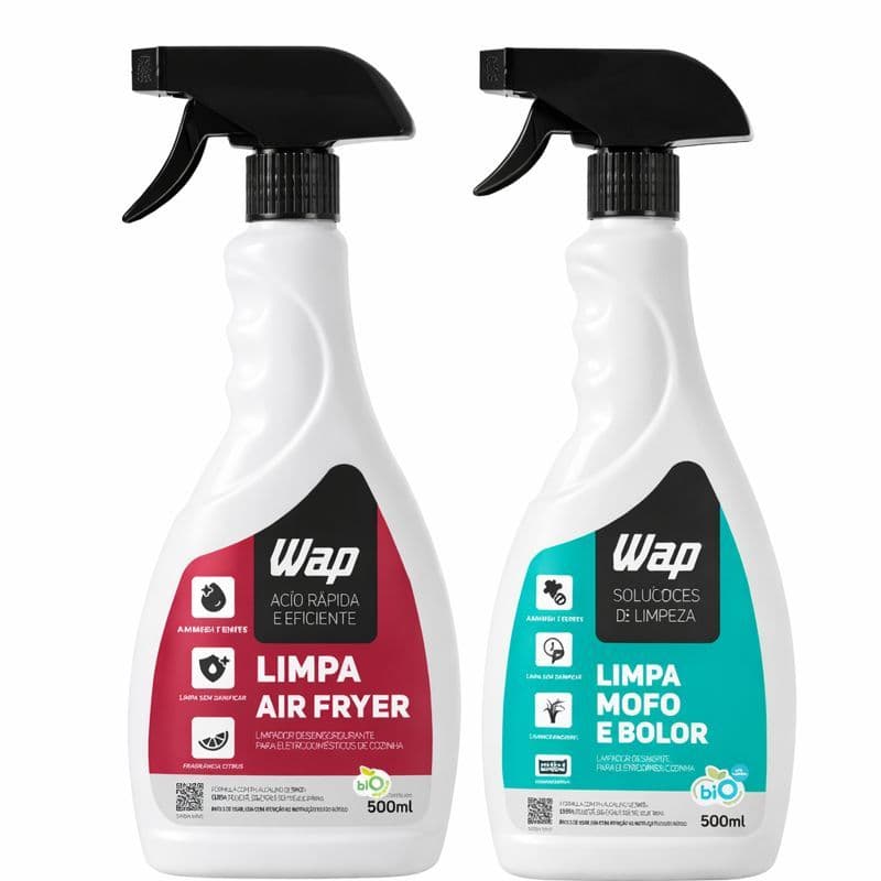 Kit para limpeza, Limpa Air Fryer e limpa Mofo e Bolor.