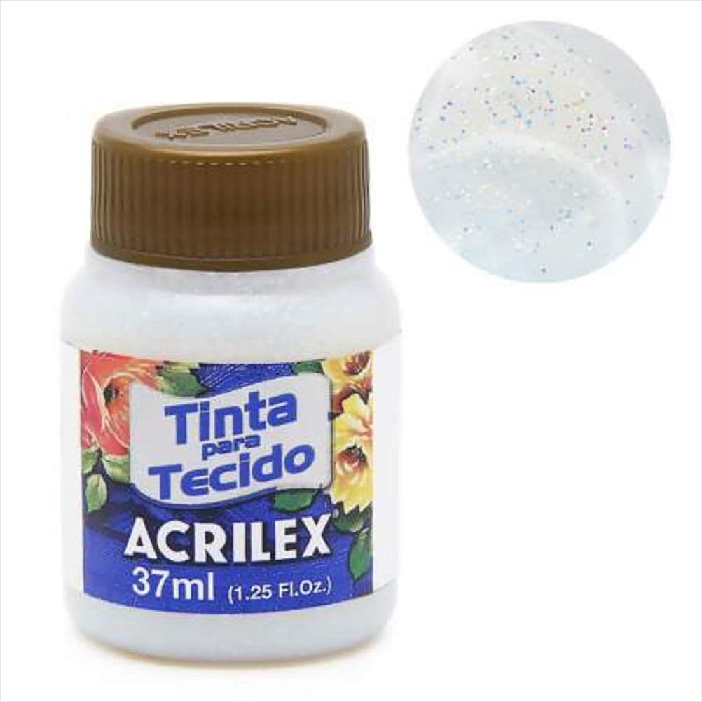 Tinta de tecido Acrilex cristal glitter 209 37ml
