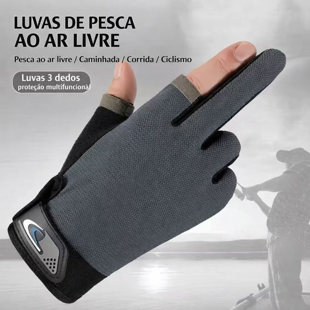 Luvas De Pesca E Ciclismo Masculinas/Femininas – Proteção Solar De Meio Dedo De Seda Gelada Respirável Para Motocicleta