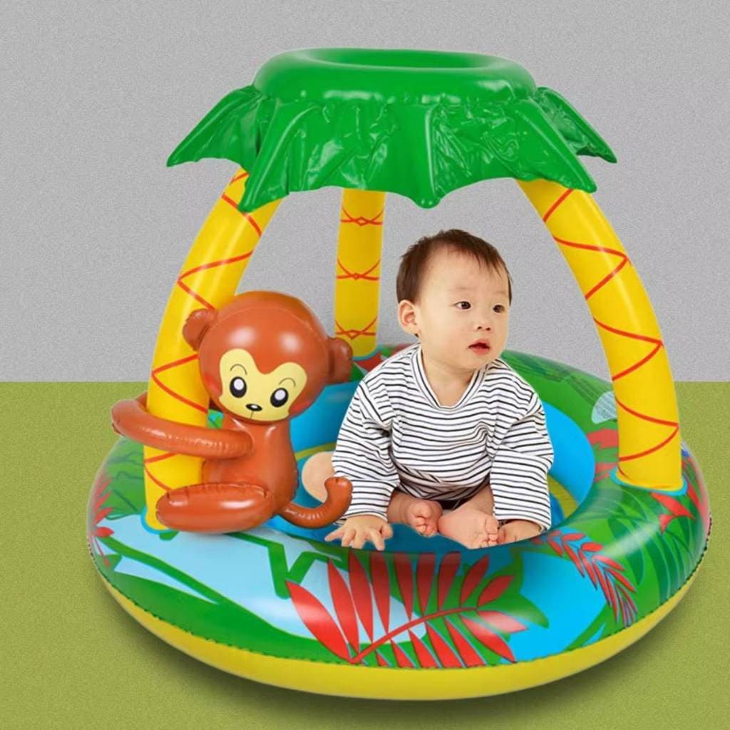 Piscina Inflável Infantil Diversão Coberta Macaquinho 53 Litros Praia E Verão Cor Multicolor