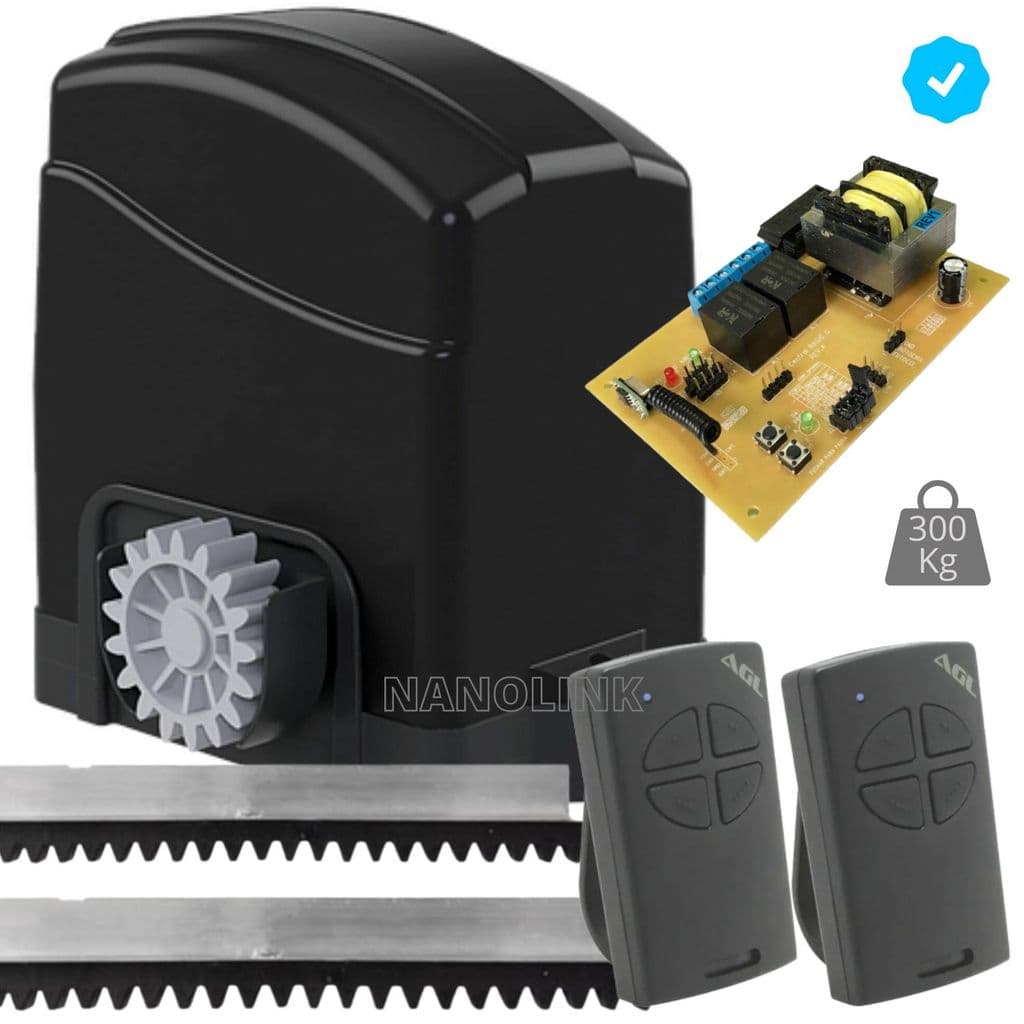 Motor AGL Deslizando DZ Trino Light 300 50-60Hz 3m – Portão Automático Residencial