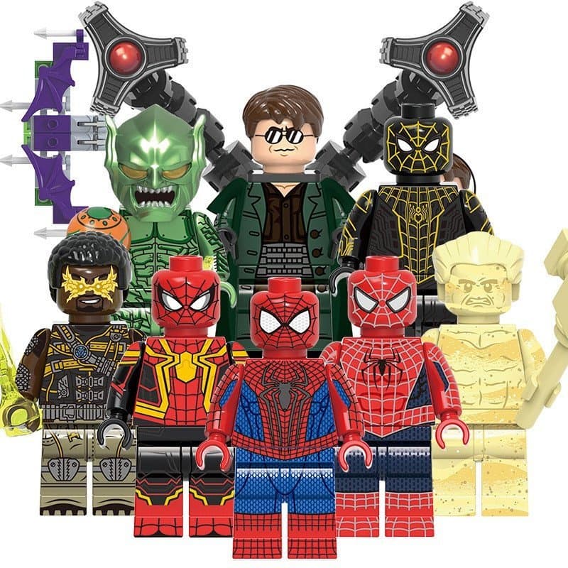 X0328 Figura de Bloco do Filme Homem-Aranha No Way Home, Goblin Verde, Homem da Areia, Brinquedo Colecionável de Montage