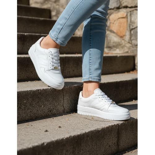 Tênis Branco Vizzano Feminino Casual Moderno E Versátil Branco Lisa Visual Clean Leve Dia a Dia Top