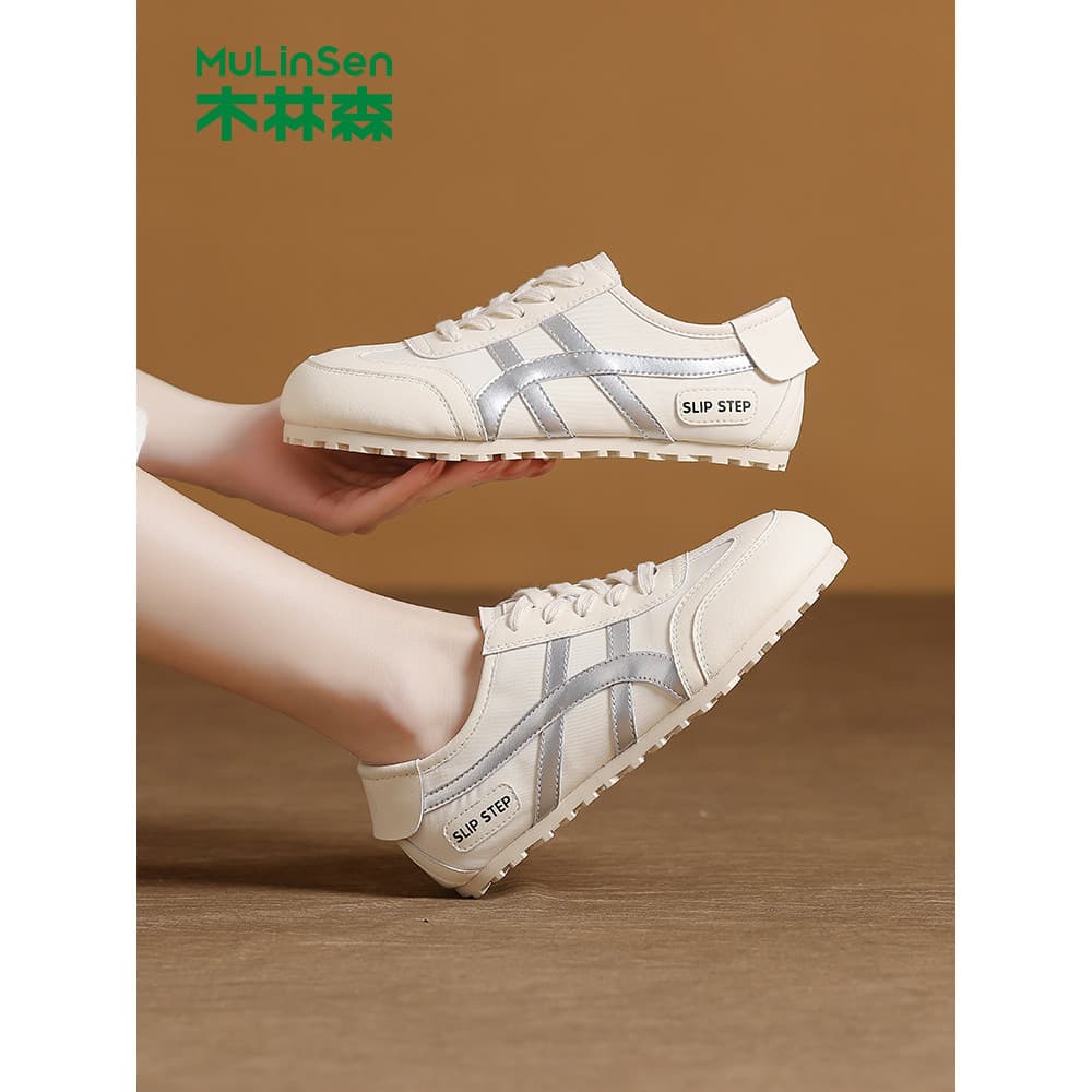 Mulinsen Flagship Sapatos de treinamento alemão feminino 2025 Novo estilo outono sola macia leve Forrest Gump sapatos ca