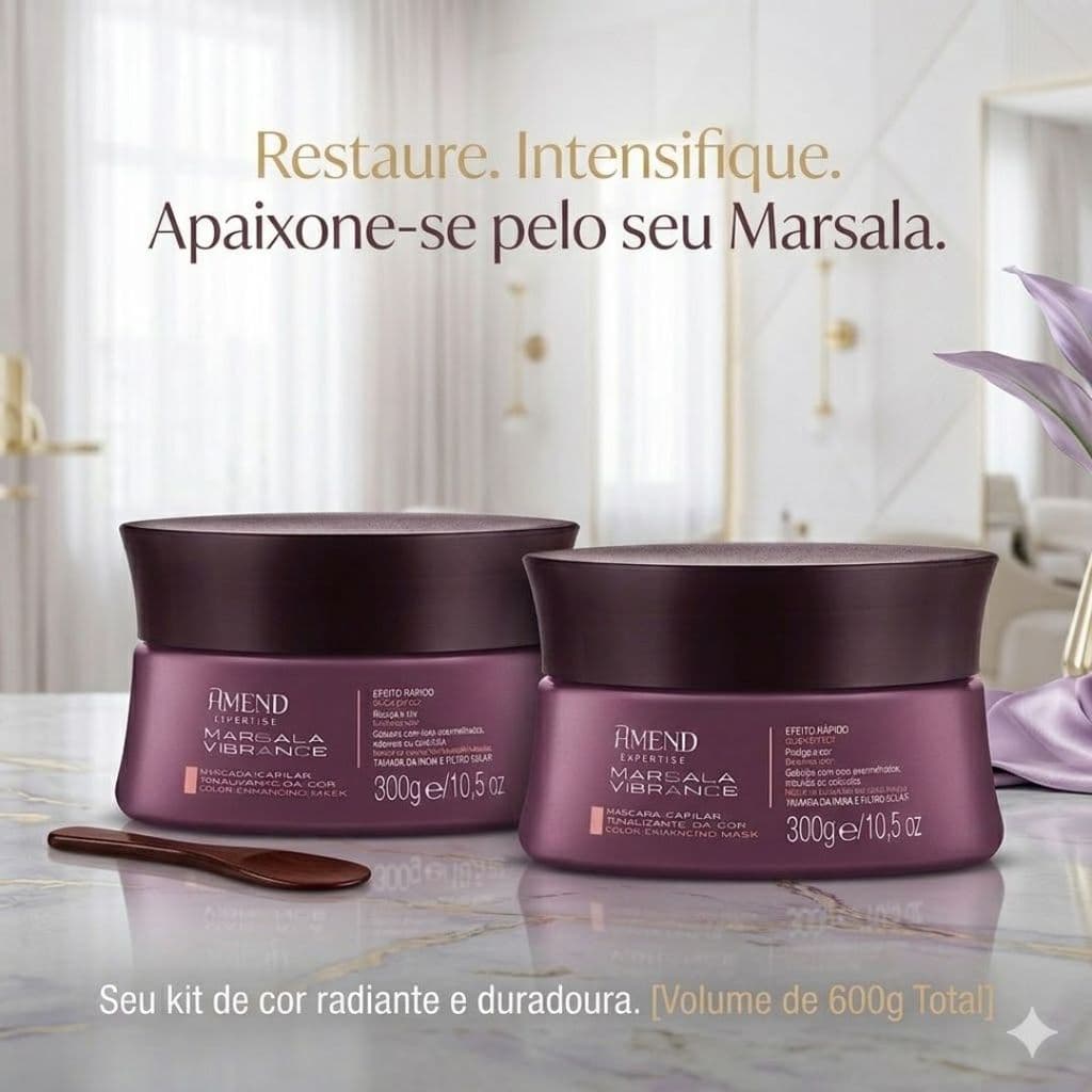 Kit 2 Unidades  Amend Mársala Expertise Marsala Vibrance 300G