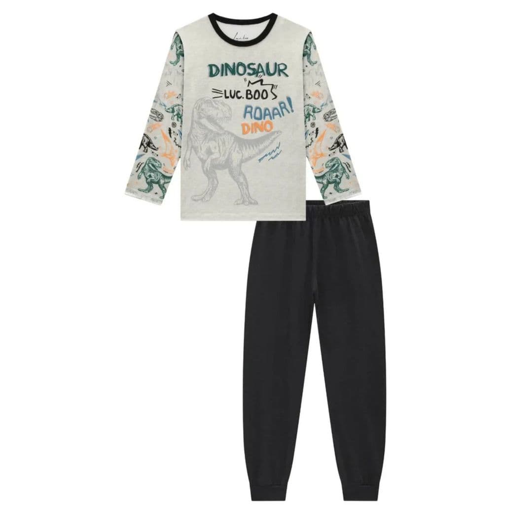 Conjunto Pijama Menino Malha Comfy Estampado Luc.Boo