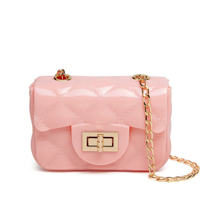 Sudeste Asiático Bolsa de Comércio Exterior 2020 Legal Verão Bonito Mini Diamante Check Jelly Bag Pequeno Ombro Batom Bo