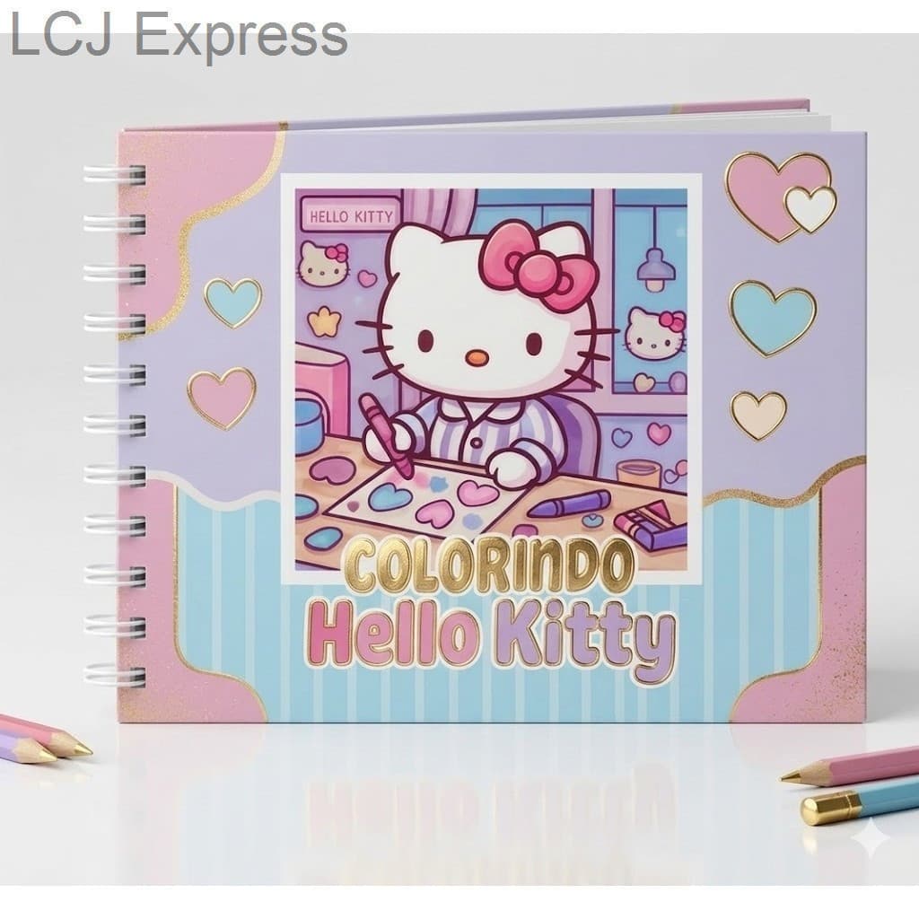 🎀 Livro de Colorir Colorindo Hello Kitty | 47 Desenhos para Pintar com Muito Amor e Cor 💗E8MG