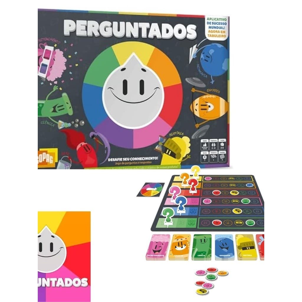 JOGO DE MESA PERGUNTADOS COPAG BRINQUEDO TABULEIRO CARTONADO OFICIAL CARTAS PERGUNTAS -ESPECIALISTAS