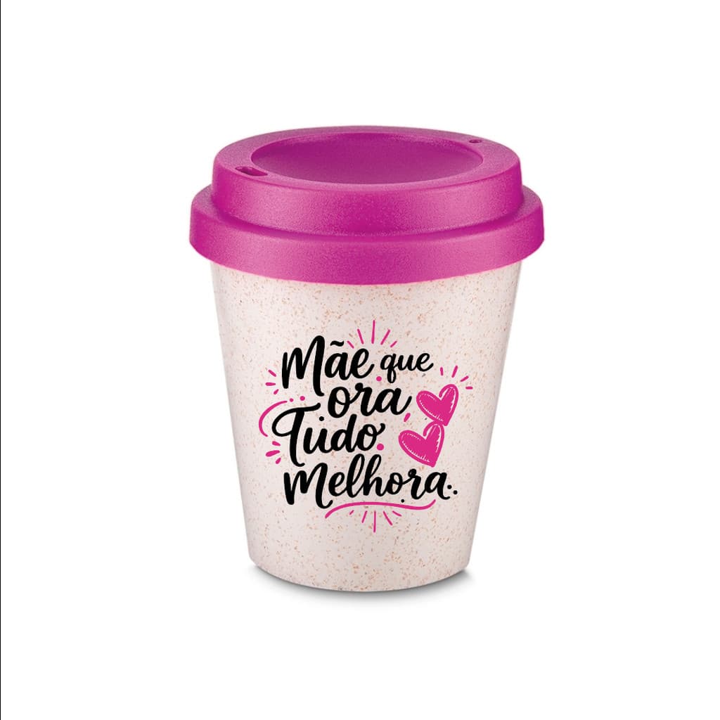 Kit Com 2 Copo Bucks Café 350ml Frase Cristã Evangélica Dia Das Mães