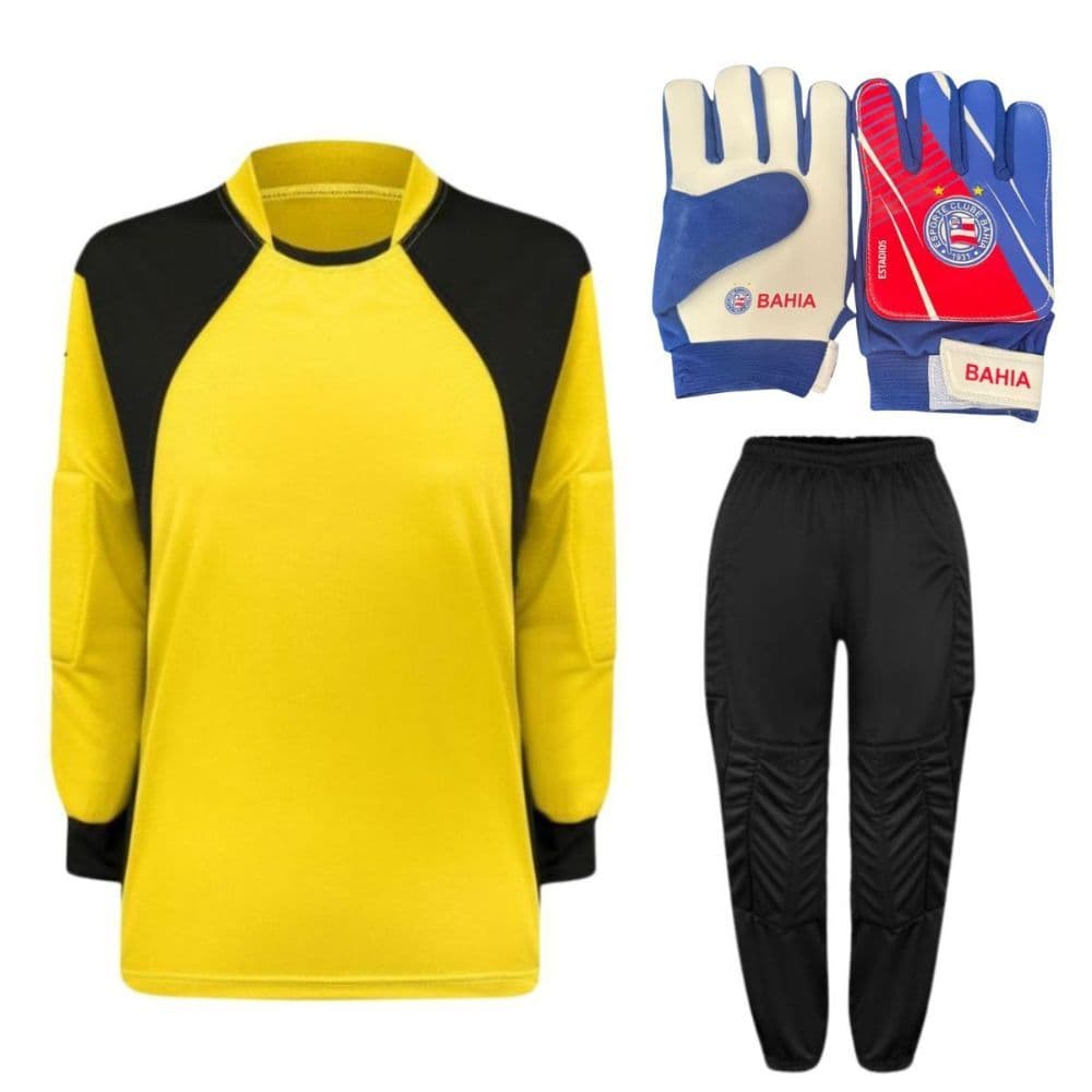 Kit De Goleiro TRB + Luva De Goleiro Infantil Bahia DRB Goalkeeper