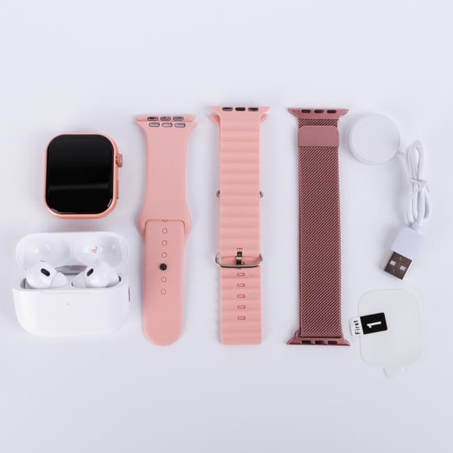 Relógio inteligente Super série 9 relógio + i13 fone de ouvido calculadora freqüência cardíaca suporte Pick-up telefone-