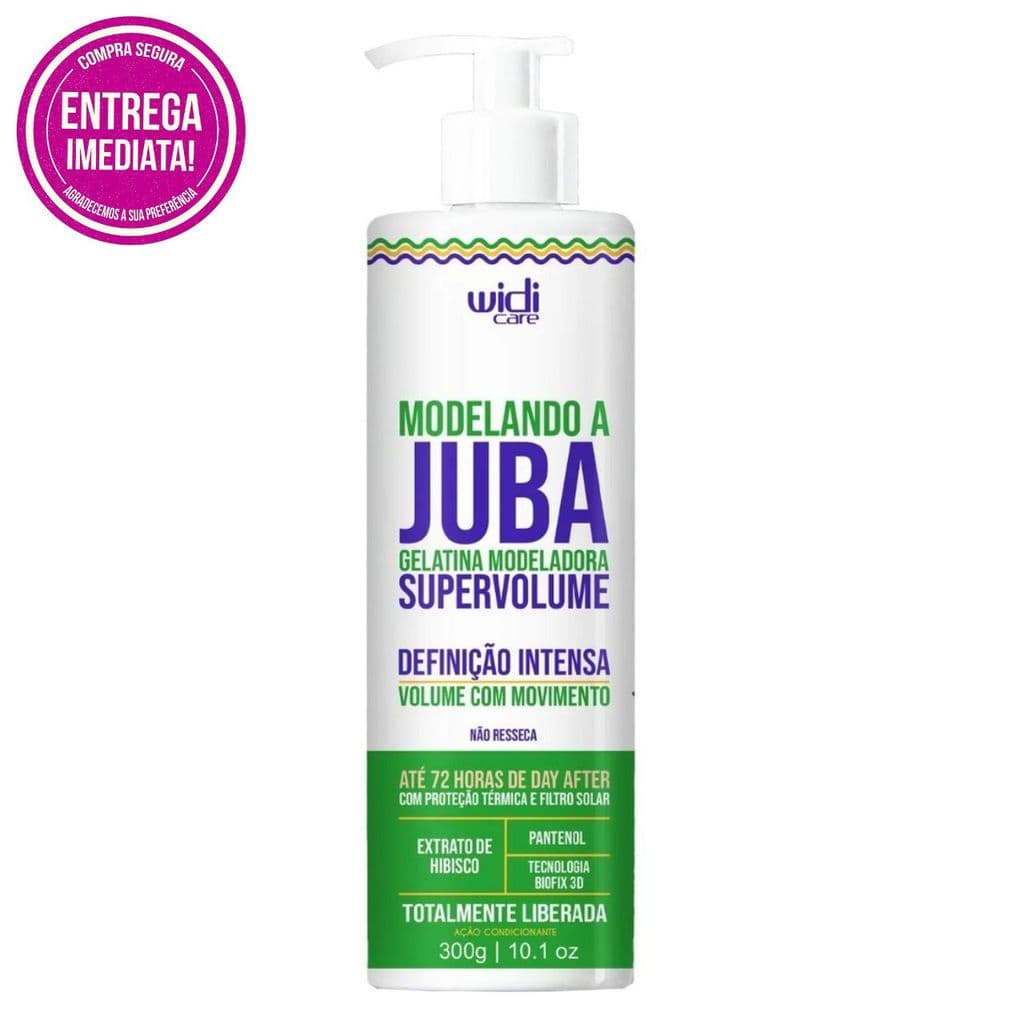 Widi Care Juba Gelatina Super Volume 300g – Definição e Volume para Cachos | Alta Fixação