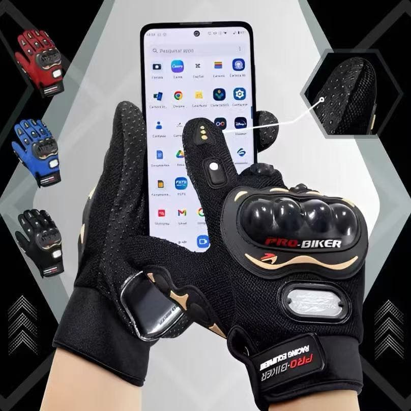 Luvas para motociclistas - quentes, antiderrapantes, com absorção de impacto, confortáveis ​​e tamanho único