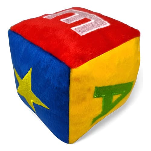 Dado Pelucia Chocalho Brinquedo Educativo Infantil - Vogais