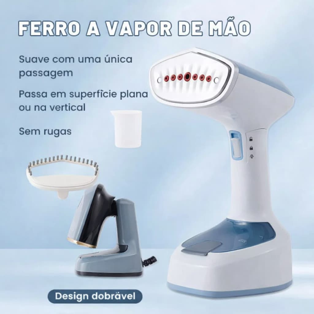 Passadeira 110v Vaporizador A Vapor De Roupas Tira Amasso Portátil 1500w