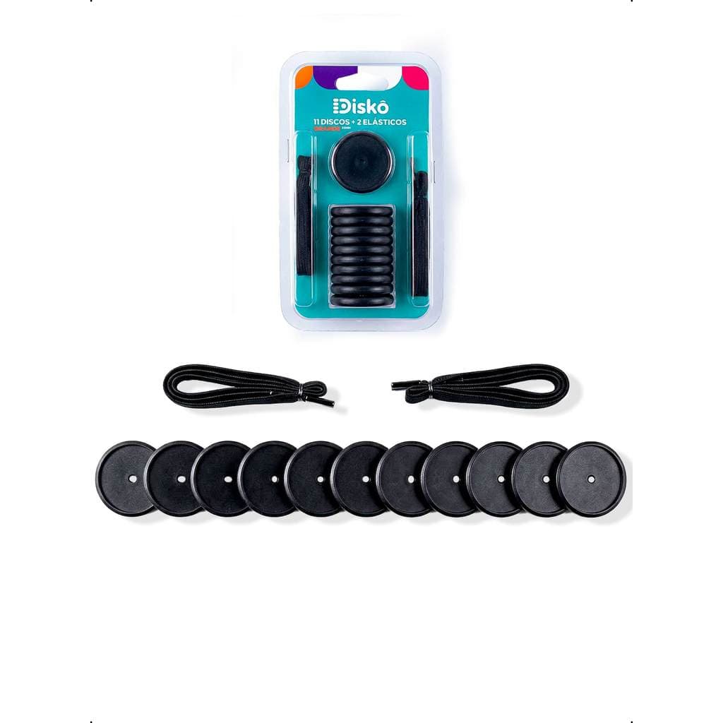 Kit 11 Discos Caderno Inteligente + Elástico 200 folhas 35mm