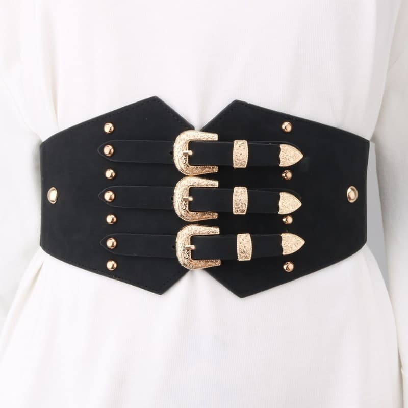 Moda exterior cinto feminino combinando saia camisa decoração senhoras All-Match cinto cintura elástica preto cinto larg