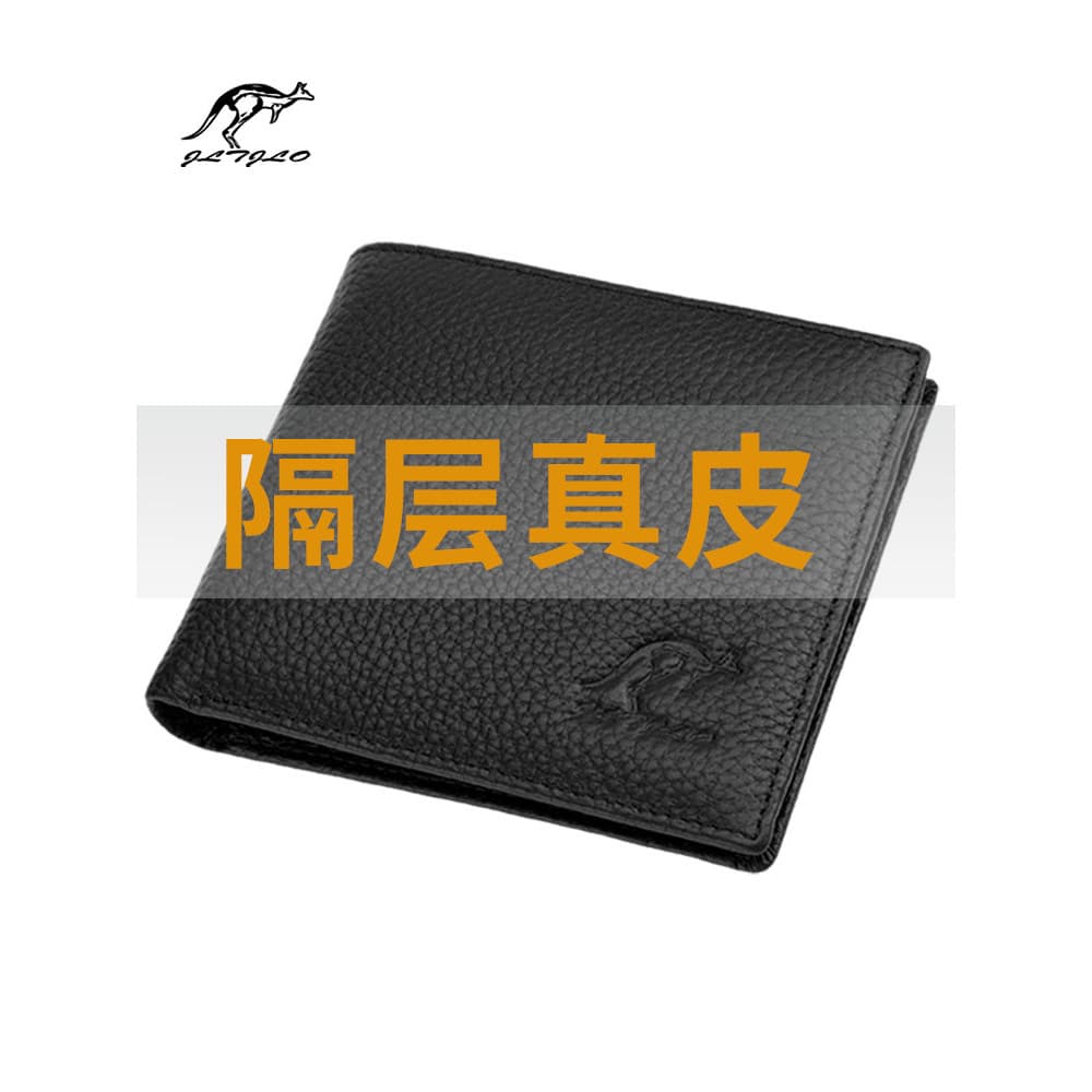 Carteira masculina Carteira masculina de couro genuíno Carteira masculina interna externa Compartimento de couro genuíno