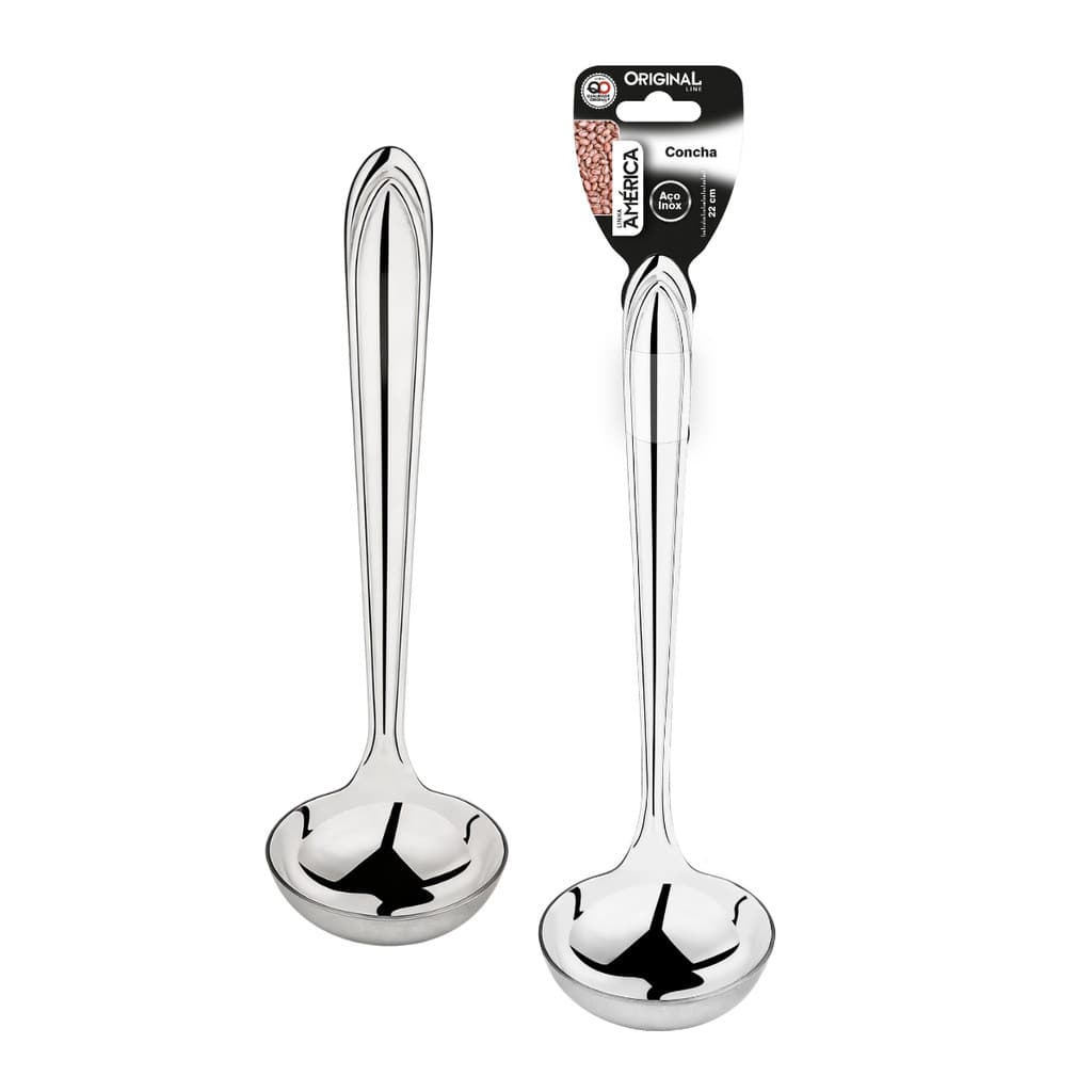 Concha Aço Inox Feijão De Cozinha Caldo Molho 75 Ml