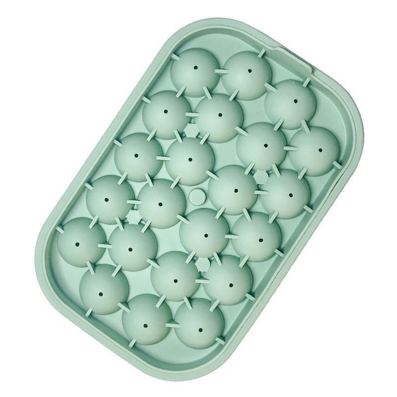 Forma de Gelo de Silicone Elástico 22 Bolas de Gelo com Tampa, Forma de Gelo Livre de BPA para Congelar Cubos de Gelo Ca