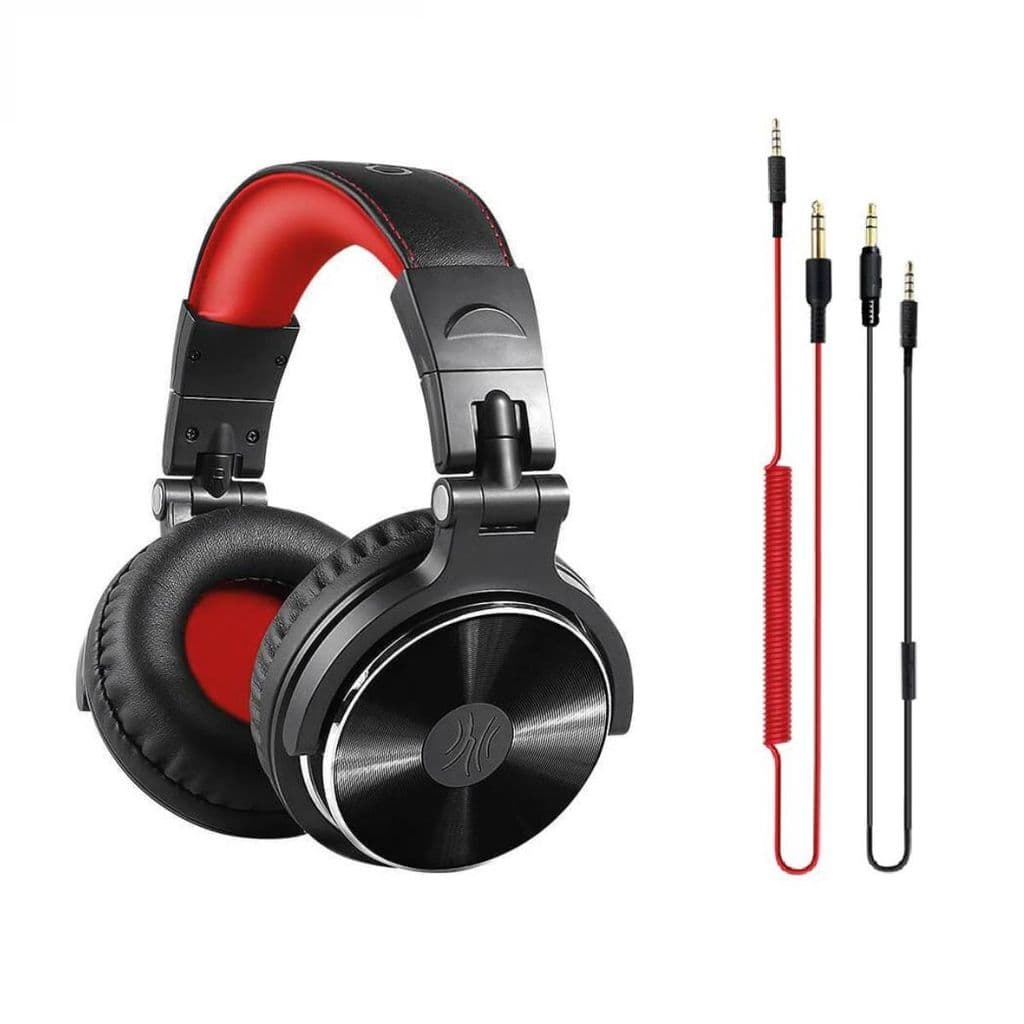 Fone De Ouvido Dj Studio Oneodio Pro-10 Profissional Super Bass Preto/Vermelho