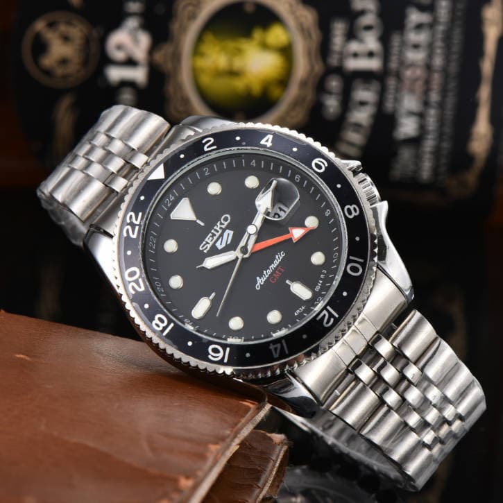 SEIKO GMT Sports Moda Masculina Relógio De Negócios Calendário Multifuncional