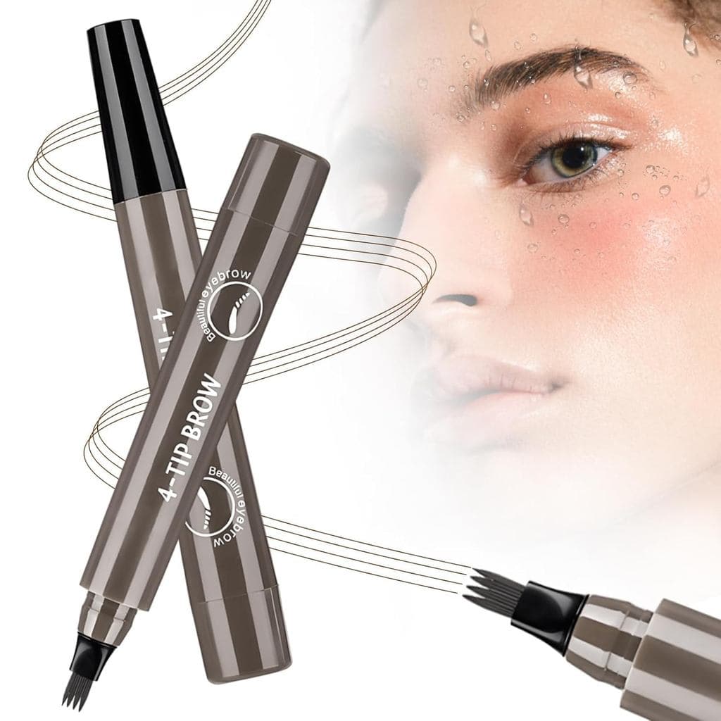 Caneta 4 em 1 Maquiagem Caneta de Sobrancelha Microblading 4 Pontas À Prova D'água Lápis 3D de Longa Duração