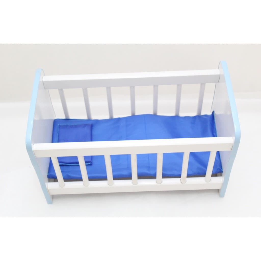 Berço para Bonecas Brinquedo Infantil 58cm Reborn Cor Azul