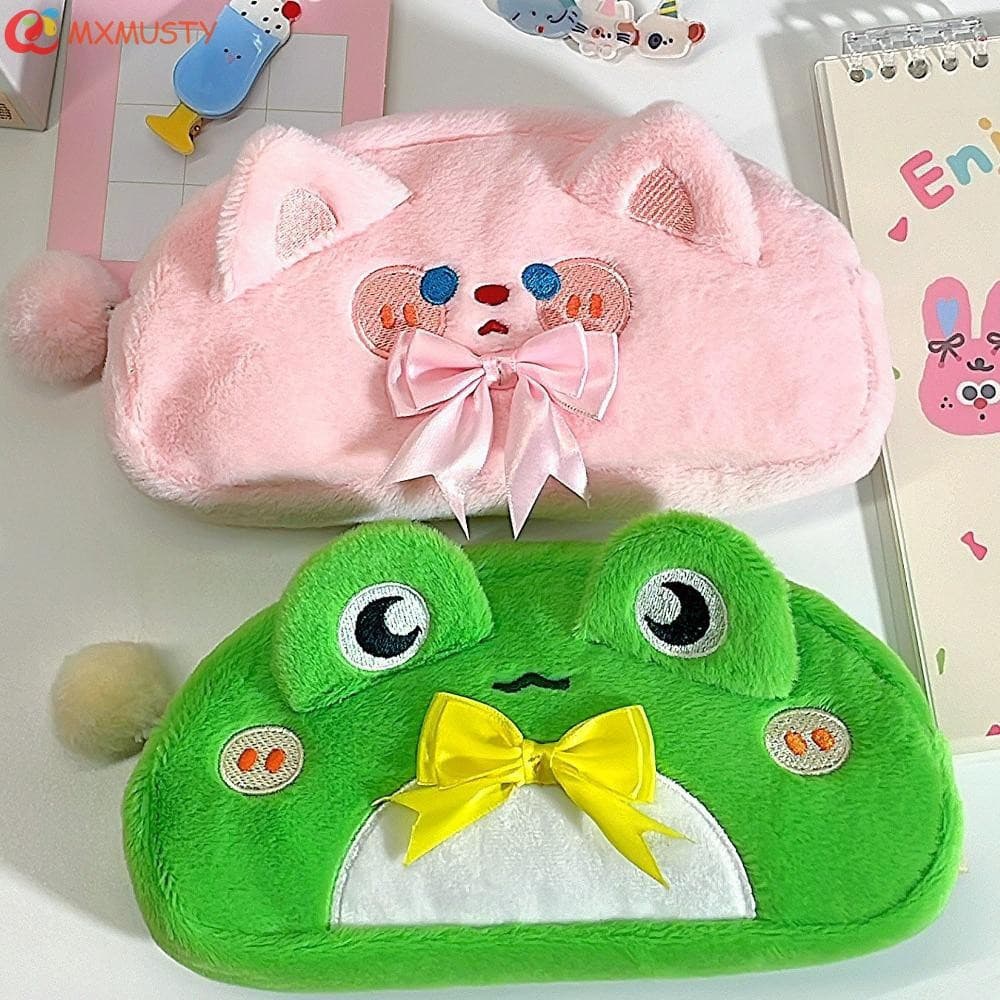 Estojo De Pelúcia MXMUSTY , Bolsa De Caneta Multifuncional De Desenho Animado Armazenamento De Papelaria Macia E Fofa Em