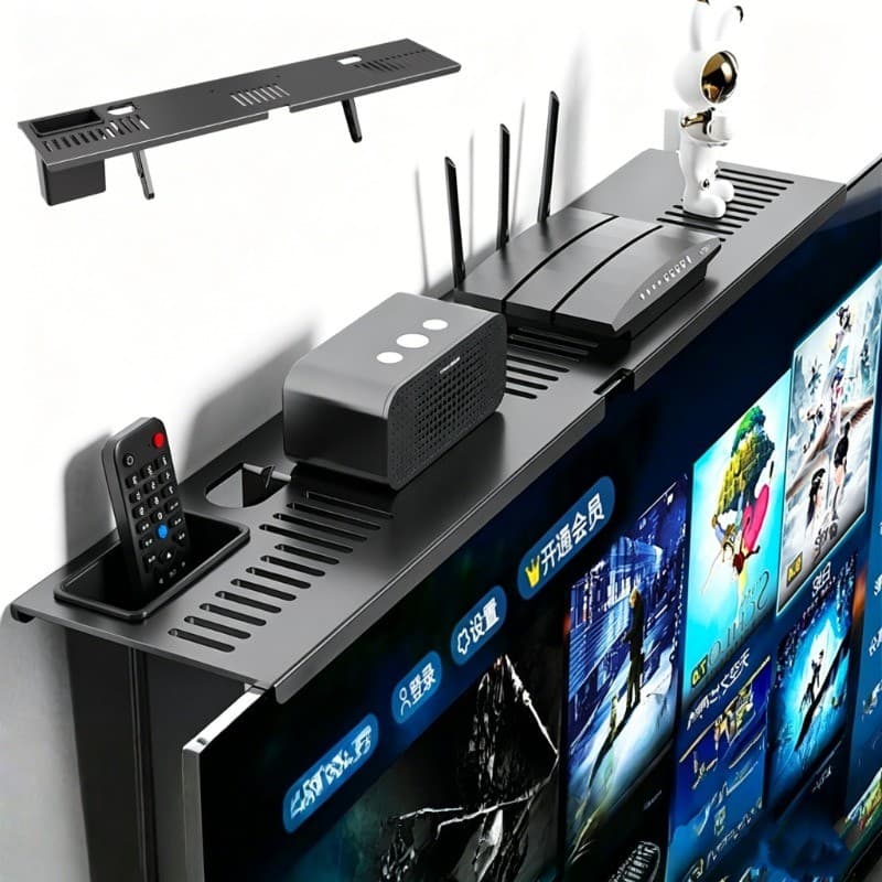 Rack Prateleira De Apoio Superior Para Monitor E TV Organizador De Mesa Home Office Caixa De Som Roteador