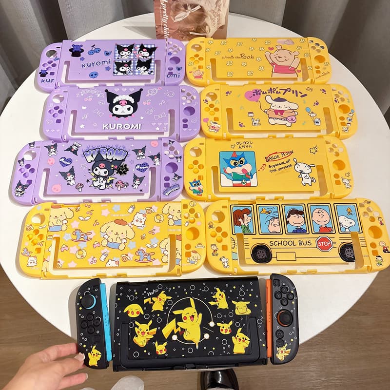 2025 Novo Para Nintendo Switch 2 Capa Protetora NS Desenho Animado Cute Bus Snoopy Amarelo , Roxo , Preto Pintura PC Dur